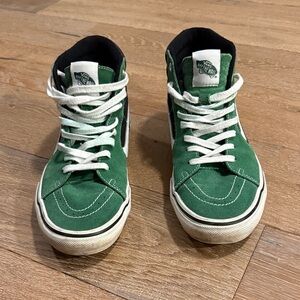 Vans Cush Insole Emerald Green High-Tops with White/Black Accents Mens 10.5